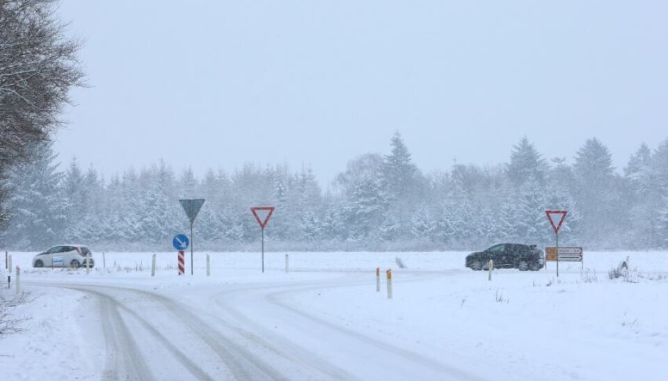 Trafikken - som her ved Ikast Bording - glider indtil videre fint.