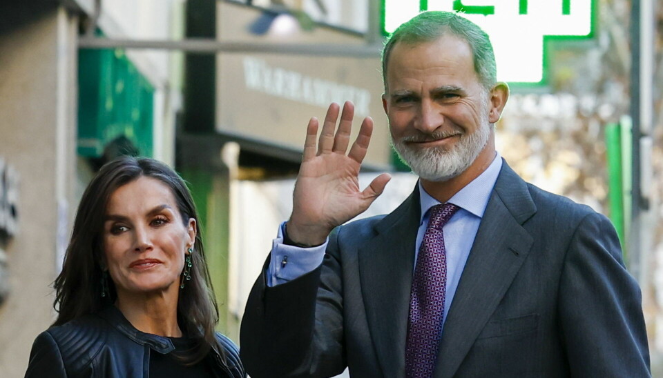 Kong Felipe og dronning Letizia måtte sige farvel til hans elskede fætter i Madrid-katedralen. EPA/JAVIER LIZON