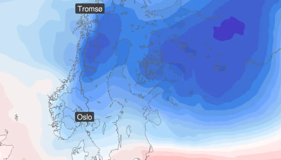 Det bliver i de kommende dage helt ned til minus 40 grader flere steder i Norge.