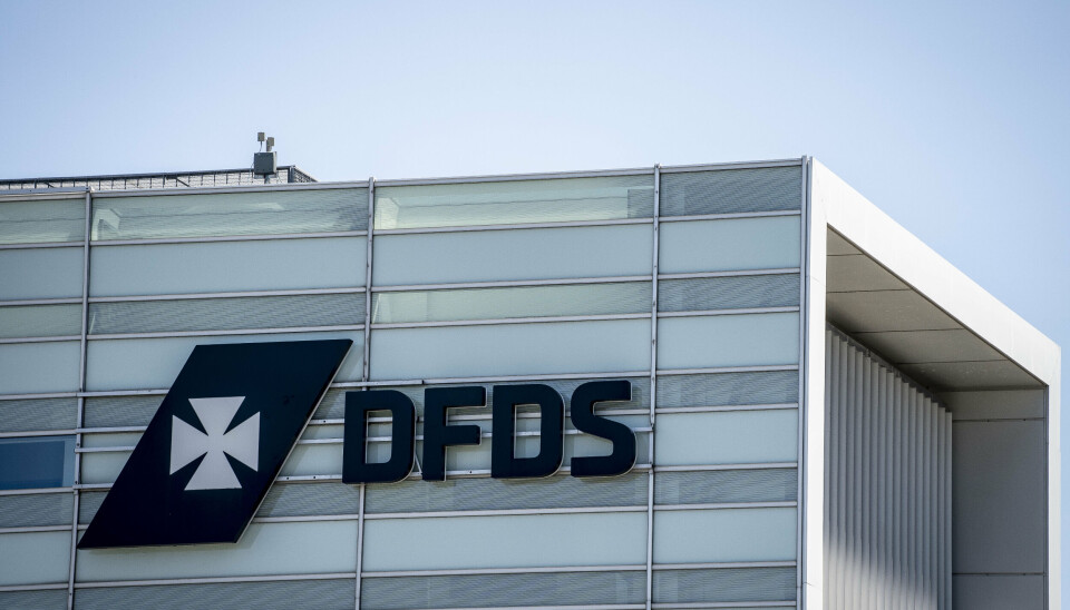 Dårligt vejr forhindrer onsdag DFDS' færge fra Oslo i at lægge til kaj i København. (Arkivfoto).