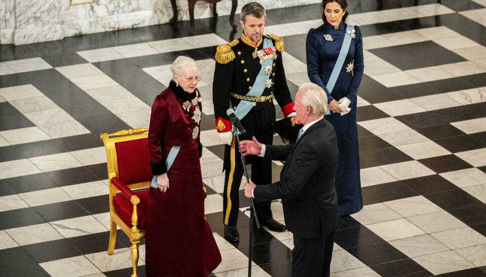 Dronning Margrethe holdt onsdag nytårskur for Højesterets dommere, Den Kongelige Livgardes og Gardehusarregimentets Officerkorps. Kronprinsparret deltog også.