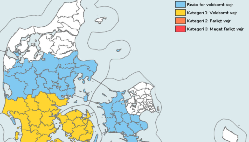 Advarer: Her kommer der voldsom regn