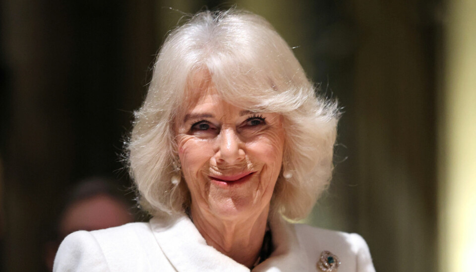Dronning Camilla mødte pressen torsdag aften.