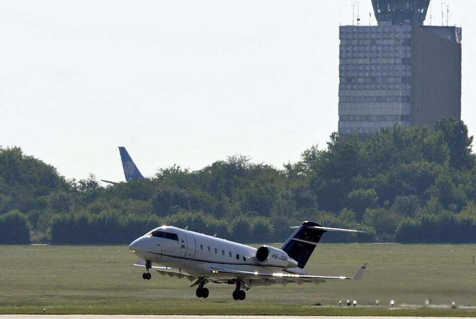 Flytypen 'Bombardier Challenger 600' produceres af selskabet Bombardier Aviation og har plads til op til 19 passagerer. (Arkivfoto).