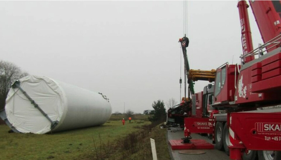 Vindmølletransporten vejer 600 ton.