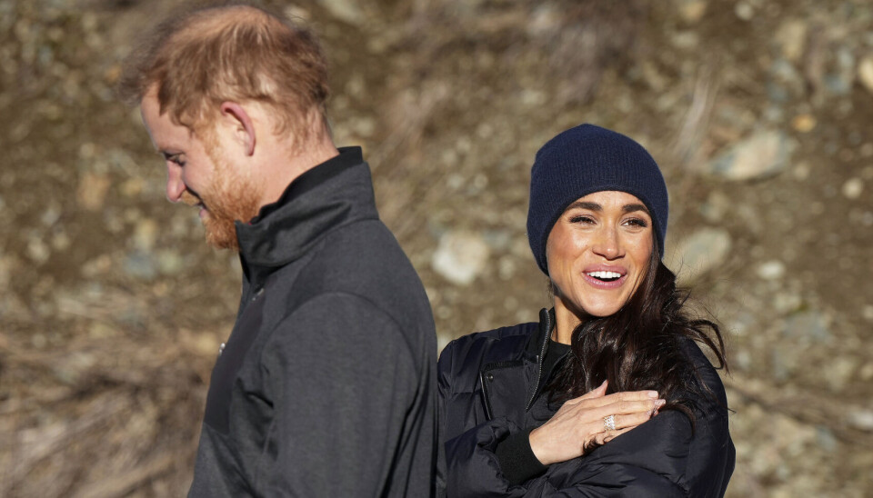 Prins Harry og Meghan ses her under deres besøg i Whistler, Canada, sidste uge.