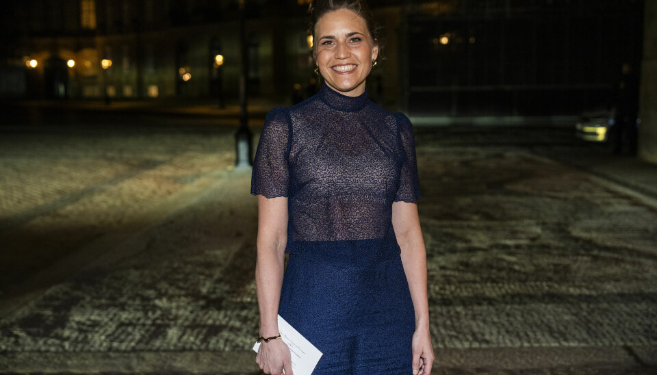 Marie Bjerre (V), Digitaliseringsminister og minister for ligestilling ankommer til Statsrådsmiddag hos Kongeparret.