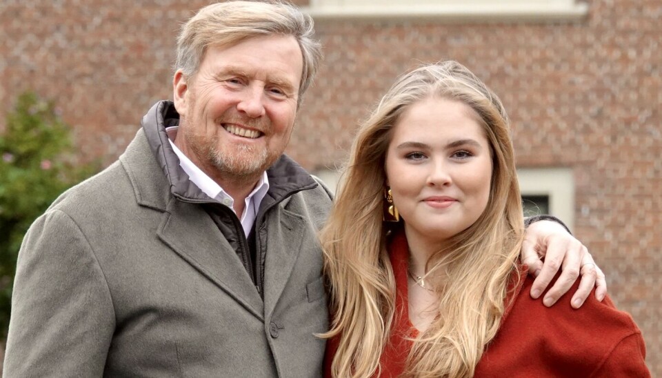 Kronprinsesse Catharina-Amalia ses her sammen med sin far, kong Willem-Alexander