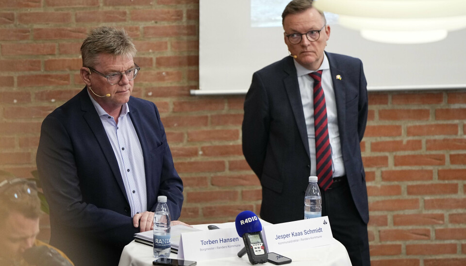 Den opgave, vi står foran, den kan vi simpelthen ikke løfte, siger Randers' borgmester på et pressemøde i Randers den 24. april 2023.