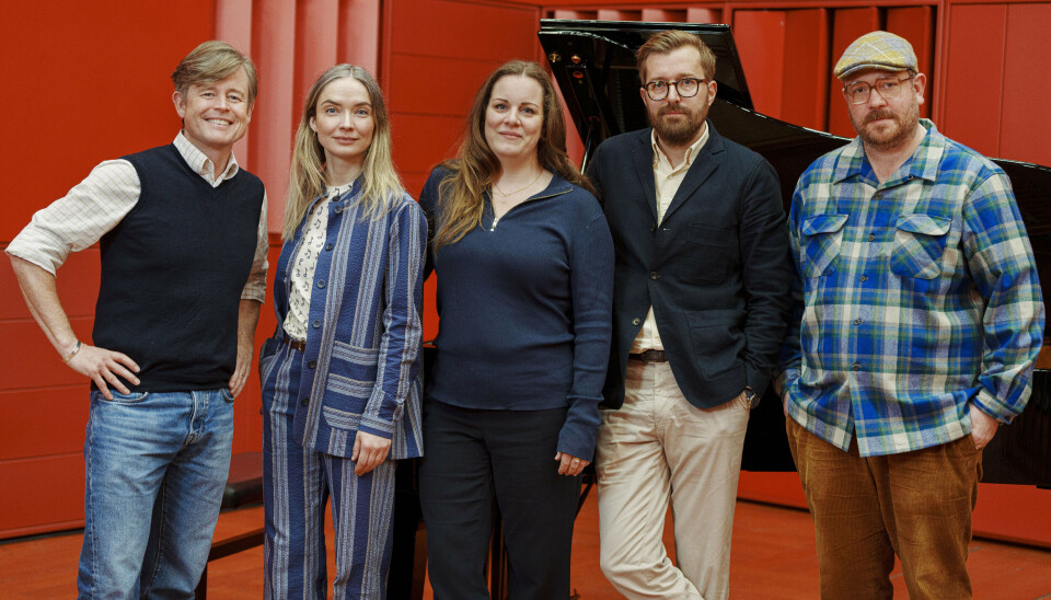 Casper Phillipson, Neel Rønholt, Lise Baastrup, Rasmus Bruun og Frederik Celius fra DR-serien 'Orkestret'.