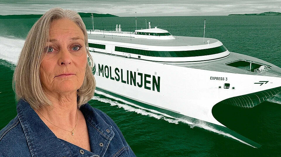 Mette Thielke havde reserveret billet til Molslinjen for at komme til konfirmation på Østerbro. Det endte dog med en stressende køretur og et alternativt tøjskifte.