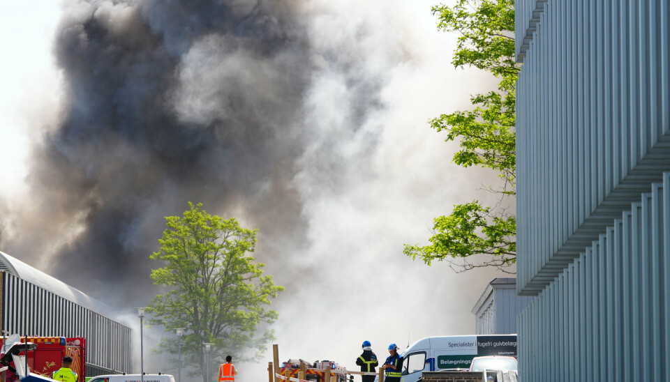 Brand hos Novo Nordisk på Smørmosevej i Bagsværd. Beredskabet melder om en massiv indsats mod en kraftig brand.