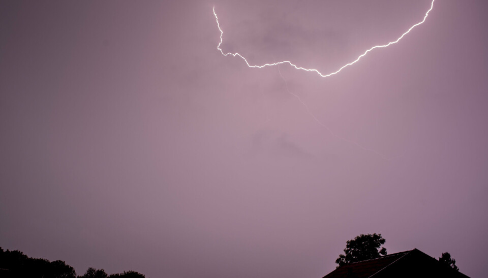 Lyn og torden spredte sig særligt over Fyn og den vestlige del af Jylland søndag. (Arkivfoto).