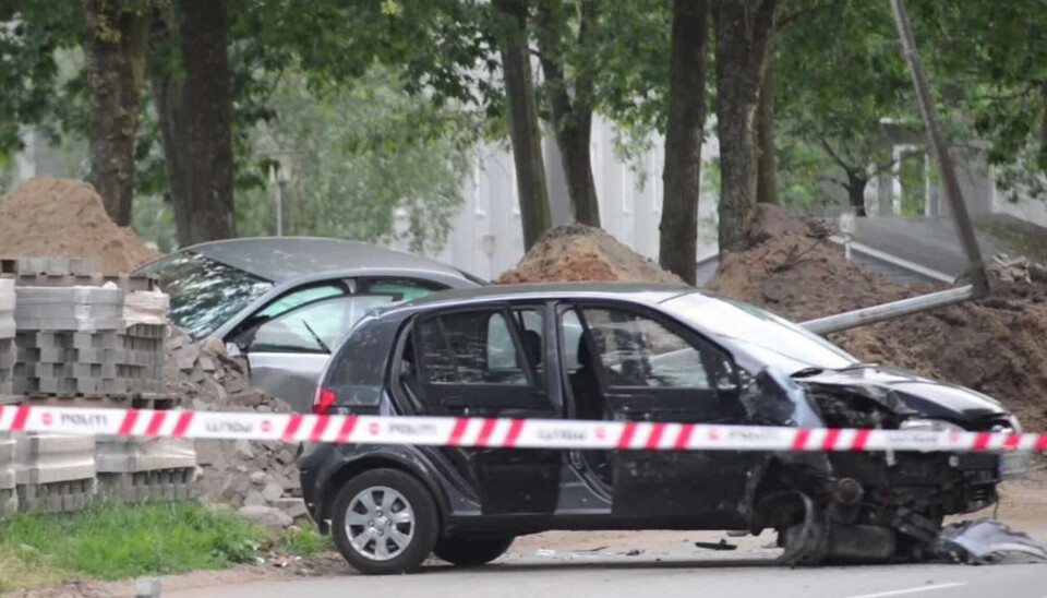 Der var stor materiel skade ved ulykken.