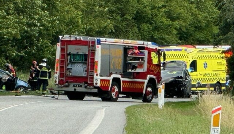 Uheldet har udløst kø på stedet.