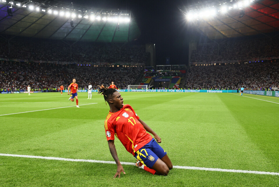 Nico Williams blev med sit mål den næstyngste målscorer nogensinde i en EM-finale.