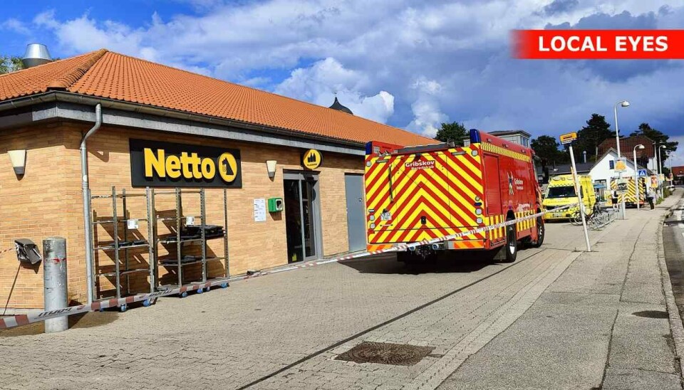 Netto i Dronningmølle blev onsdag eftermiddag evakueret.
