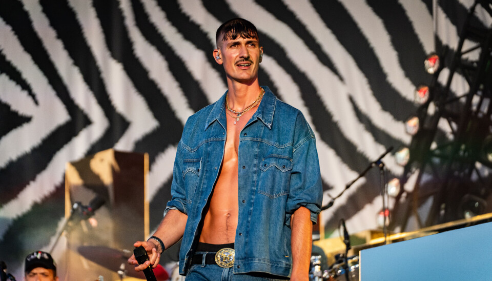 Tobias Rahim på scenen ved Grøn Koncert i Øresundsparken torsdag