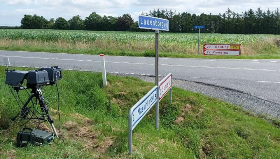 Det var her de 104 køretøjer og deres førere blev blitzet.