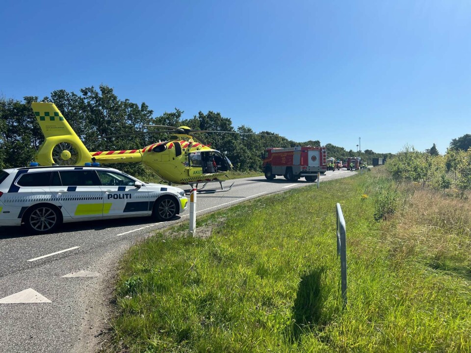 En mand er i kritisk tilstand efter en ulykke på Rute 13.