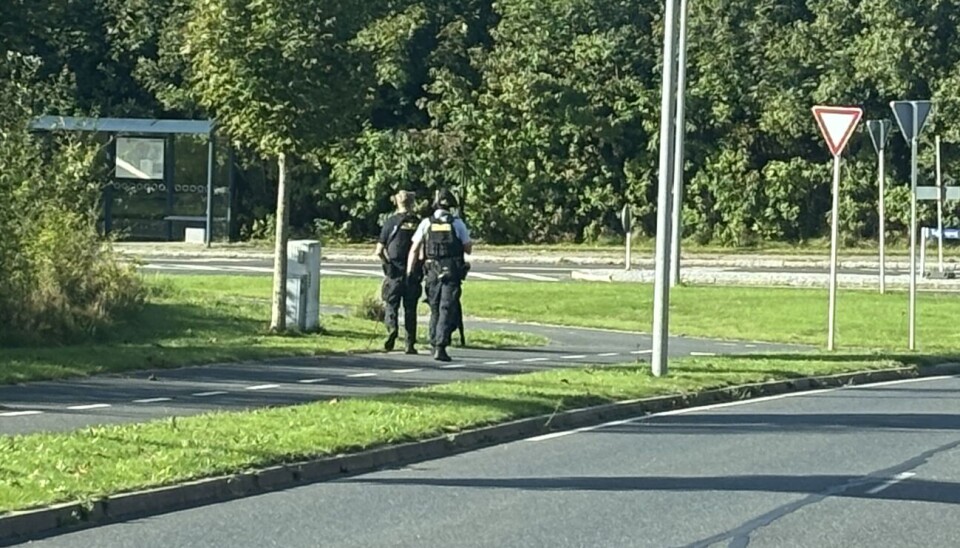 Tungt bevæbnet politi rykkede ud i Viborgs gader.