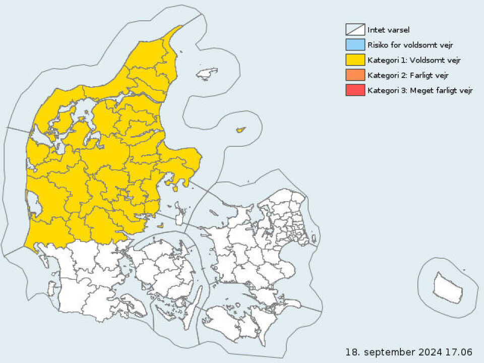 Sådan vil tågen fordele sig rundt om i landet .