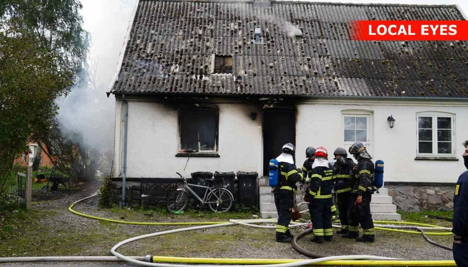 Huset var overtændt, da politiet nåede frem.