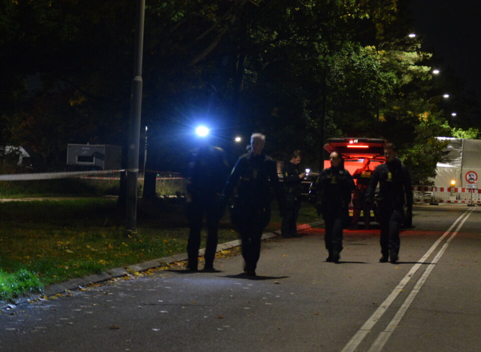 Politiet er massivt til stede ved Persillehaven i Herlev.