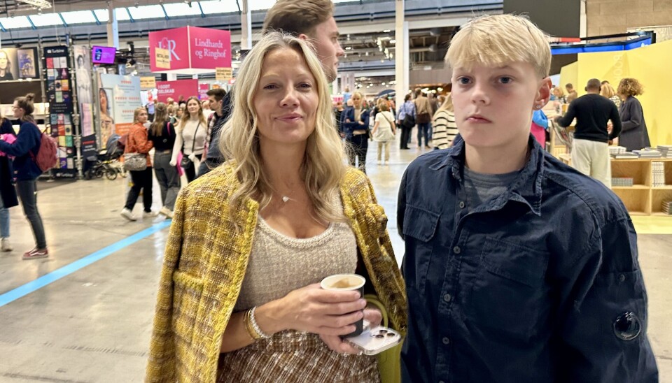 Caroline Fleming med sønnen Nicolas, 16, som hun har med eks-fodboldspilleren Nicklas Bendtner