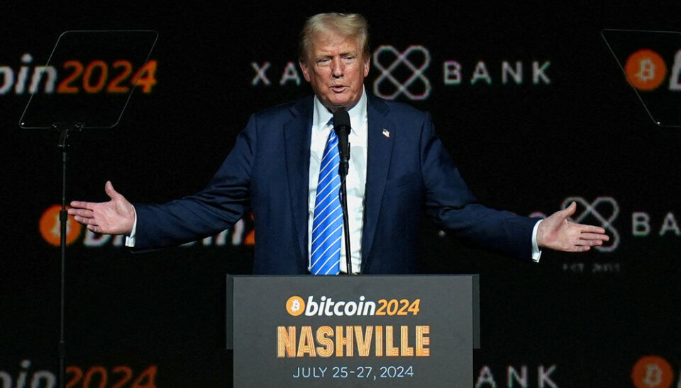Republikanernes præsidentkandidat, Donald Trump, gav tidligere på året en tale til en Bitcoin-konference i den amerikanske by Nashville.