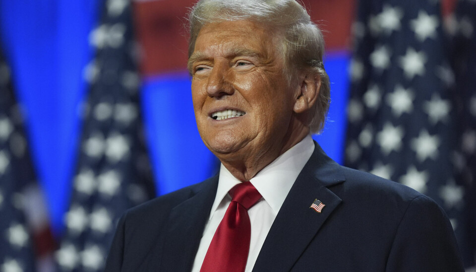 Republican presidential nominee former President Donald Trump smiles at an election night watch party at the Palm Beach Convention Center, Wednesday, Nov. 6, 2024, in West Palm Beach, Fla. (AP Photo/Evan Vucci)
