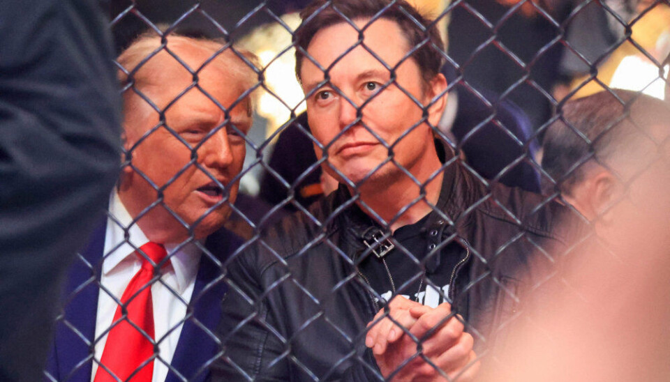 USA's kommende præsident, Donald Trump, og SpaceX-ejer, Elon Musk, har brugt en del tid sammen på det seneste. Efter præsidentvalget 5. november har Musk flere gange befundet sig i Trumps bolig Mar-a-Lago. Billedet her er fra lørdag, hvor de sammen overværede en MMA-kamp i New York.