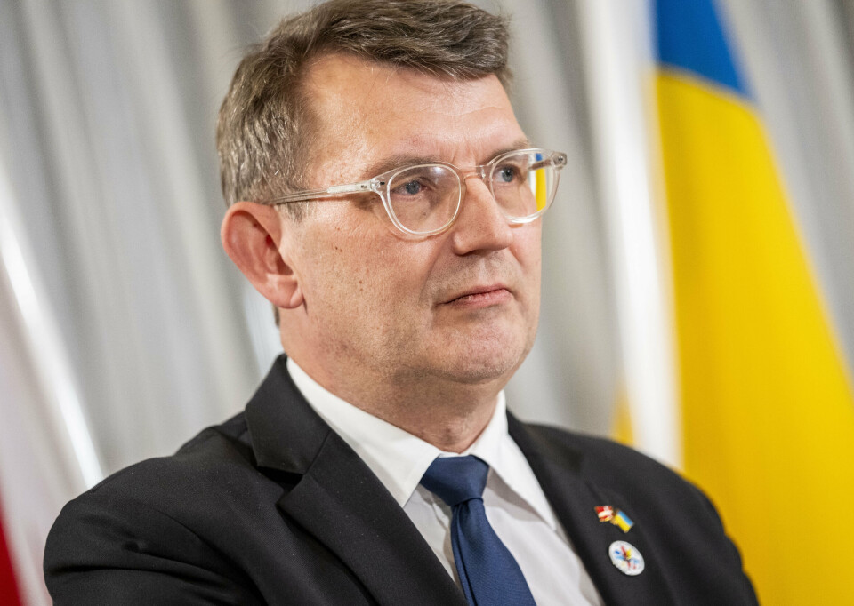 Forsvarsminister Troels Lund Poulsen (V) talte onsdag til pressen om det kinesiske skib, der ligger i Kattegat.