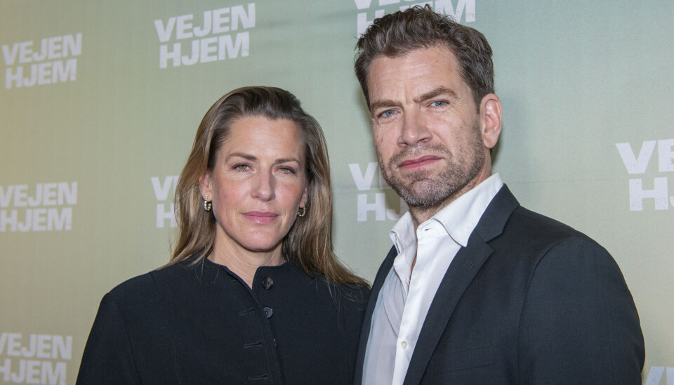 Nikolaj Lie Kaas med hustruen Anne Langkilde til premiere på 'Vejen Hjem'.
