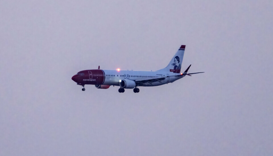 Et Norwegian-fly fra Oslo kørte af landingsbanen, efter at det var landet i den norske by Moldes lufthavn. (Arkivfoto).