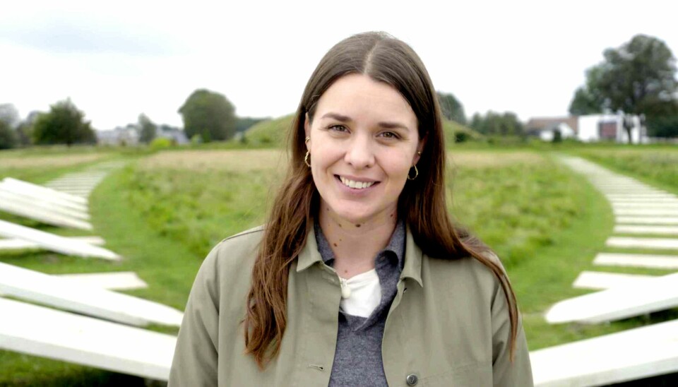 Cecilie Nielsen fra DR-programmet 'Knoglerne under kirken'.