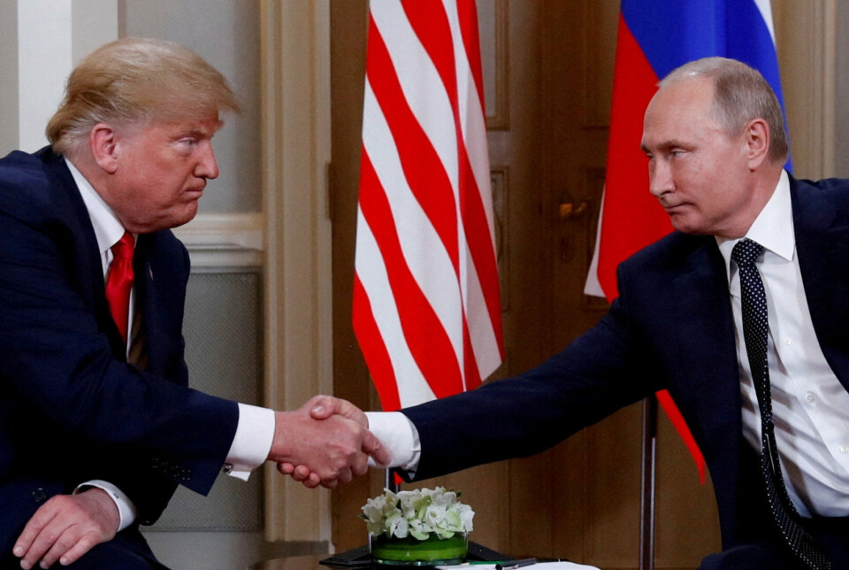 Vladimir Putin og Donald Trump mødtes for første gang i Helsinki i Finland den 16. juli 2018. (Arkivfoto).