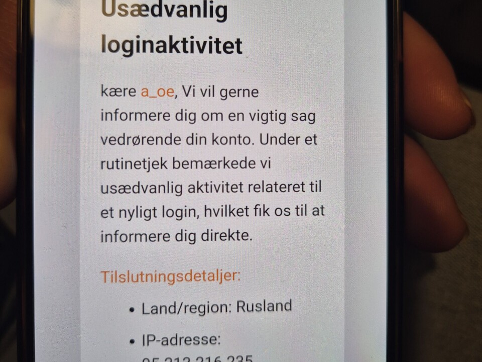 Det er denne falske mail, som i disse dage florerer.