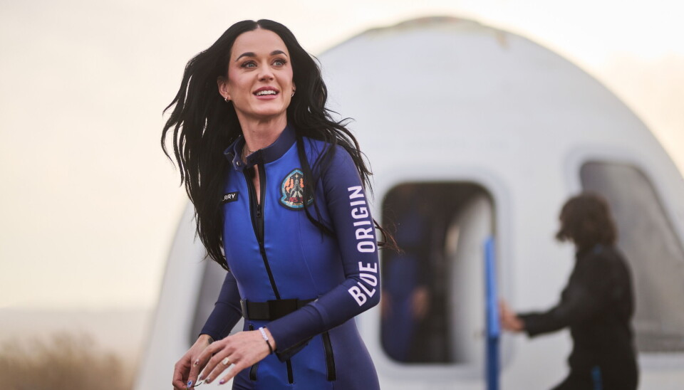 Katy Perry på vej ud i rummet