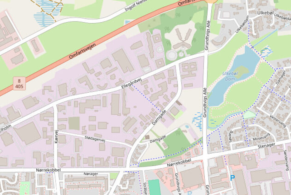 Det var på Ellegårdvej i Sønderborg, at den kvæstede mand blev fundet. Han er endnu ikke identificeret.