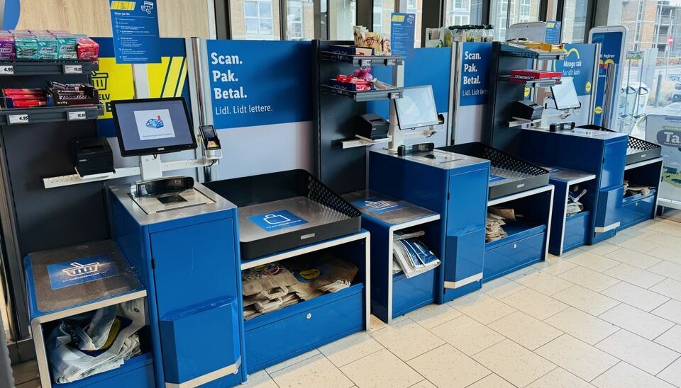 Sådan kommer de nye scan-selv-kasser til at se ud i Lidl.