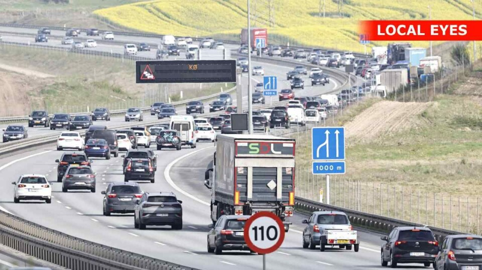 Der er lige nu lang kø på E20 Fynske Motorvej
