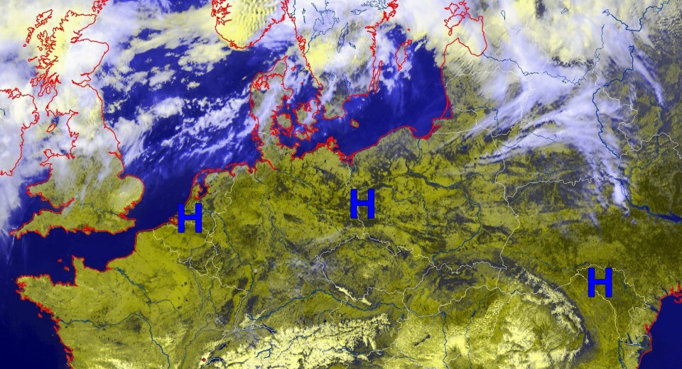 Der er ikke mange skyer at spore henover Europa i disse timer.