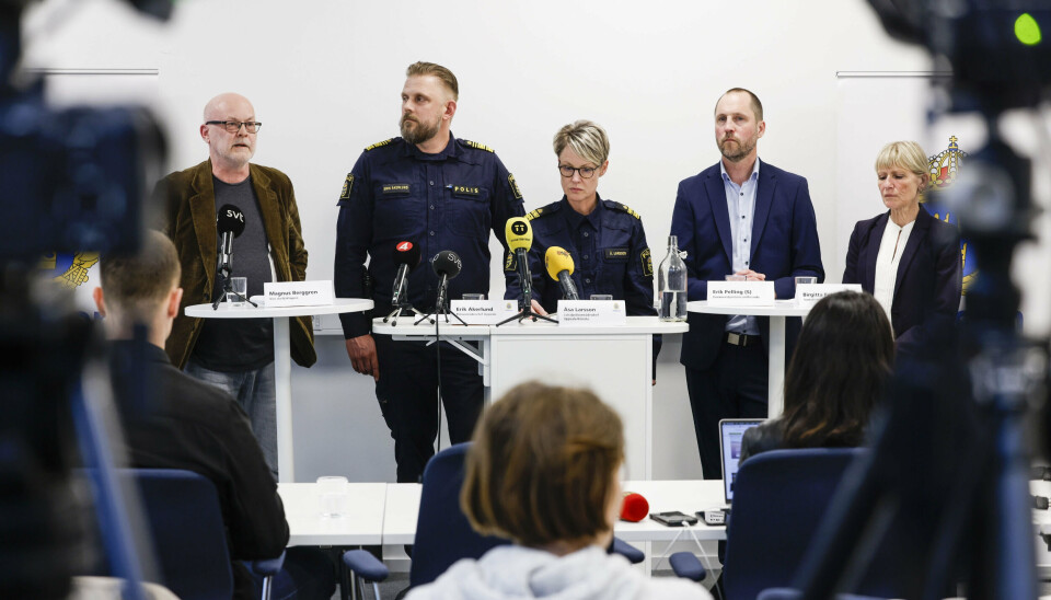 Svensk politi og anklagemyndighed har onsdag holdt pressemøde om skuddrabene i Uppsala.