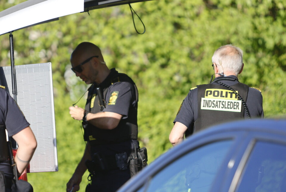 Politiet var massivt til stede på Pilegårdsvej i Søborg.