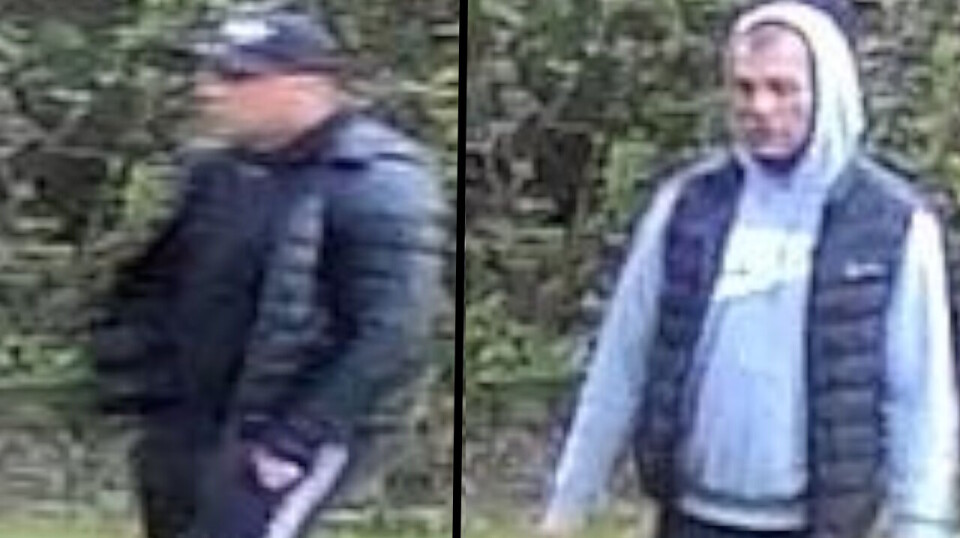Det er disse to mænd, politiet er på jagt efter.