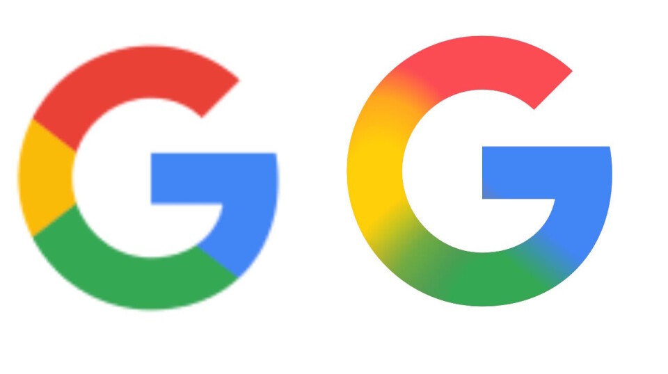 Til venstre er det tidligere logo og til højre er det nye.