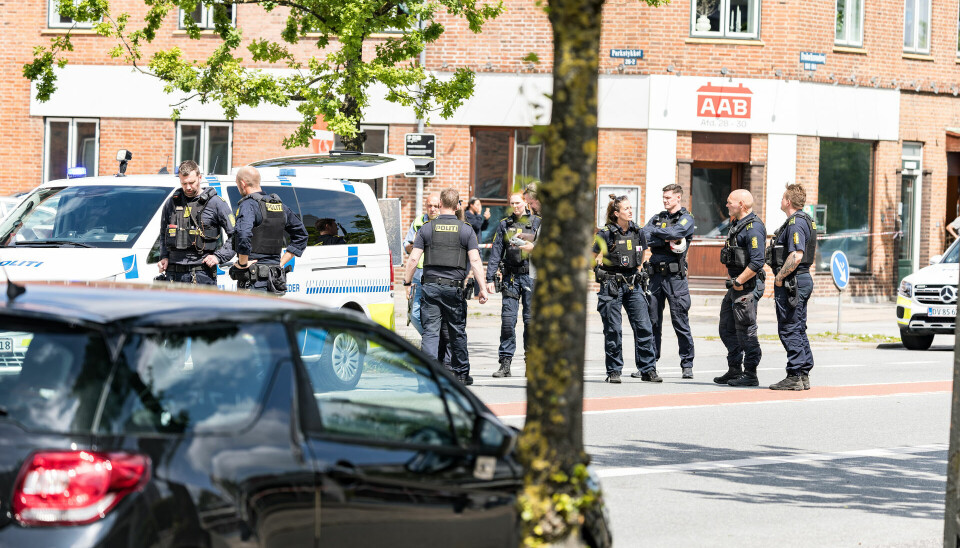 Københavns Politi var til stede med en større styrke på Frederikssundsvej efter drabet på kvinden.