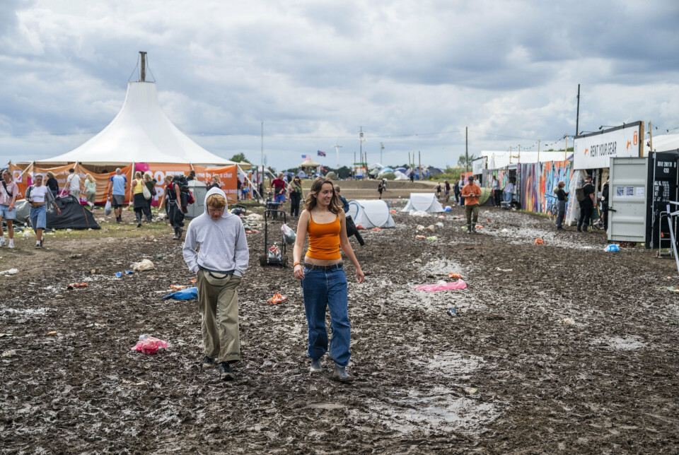 Festivalgæsterne i Roskilde kan ligesom resten af danskerne se frem til regn de næste dage, lyder det fra DMI. (Arkivfoto).