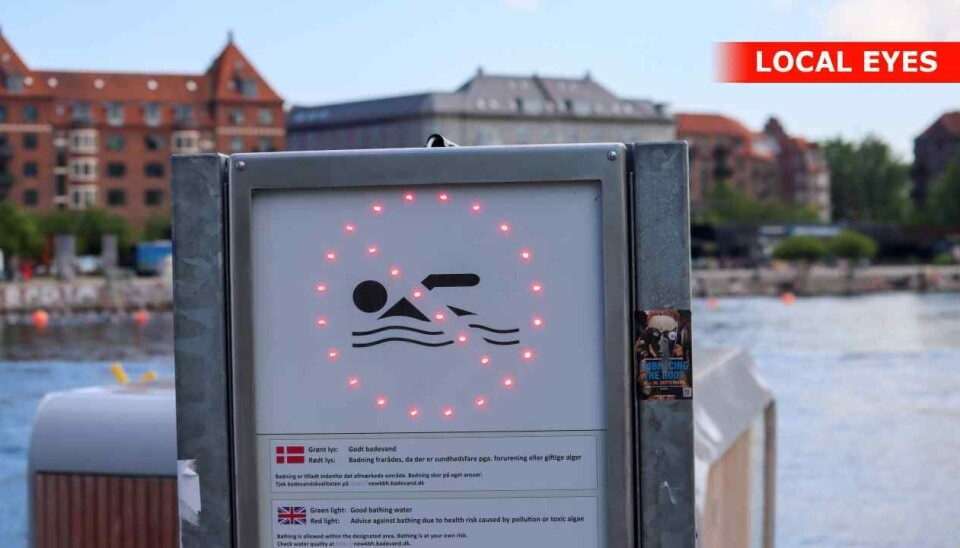 Der er fundet afføringsbakterier i havnevandet.